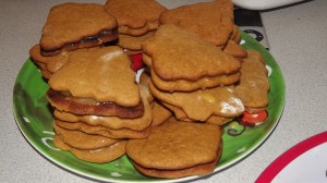 citrus gingerbread sandwiches with a light orange icing.