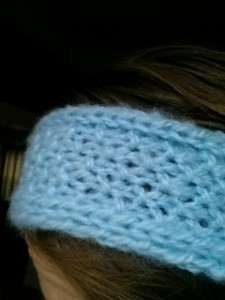 thick to thin seed stitch headband by Ruth Pants